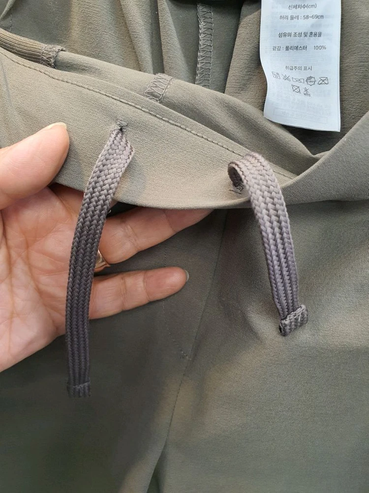 [에디바우어] 여성 밴딩 와이드 팬츠 (브라운 카키 / S) 이미지