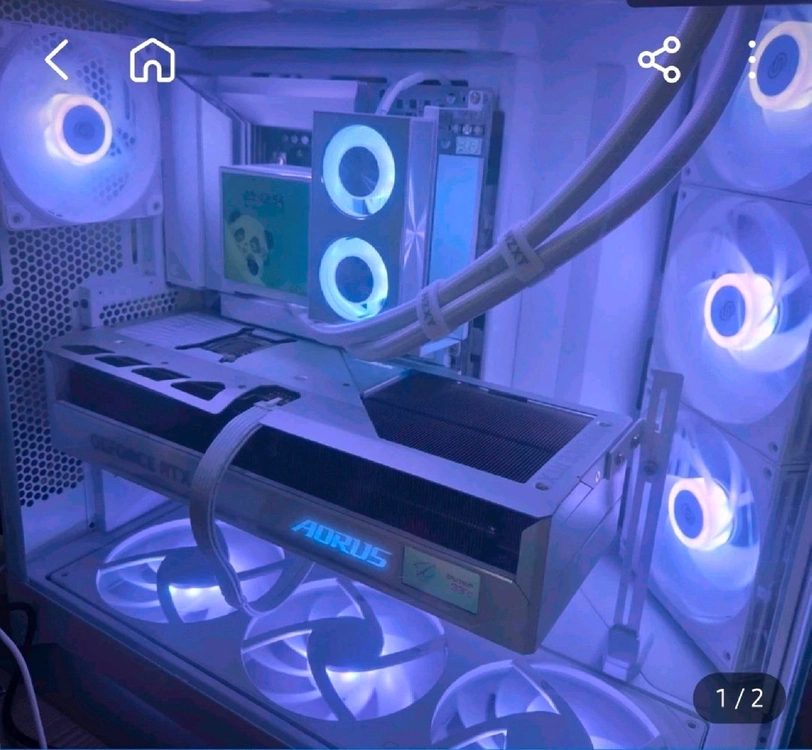983d rtx5080 화이트 고성능 데스크탑 이미지