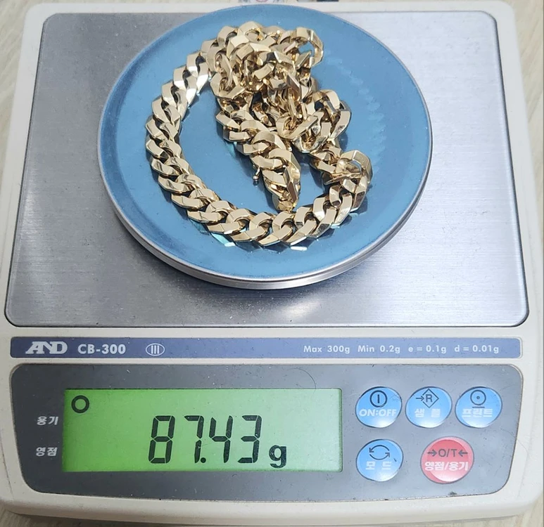 18k체인목걸이,할로우목걸이,남성목걸이,부산금목걸이 이미지
