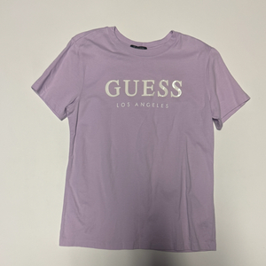 여성 게스 Guess 스펠아웃 반팔 티셔츠 S 연보라 이미지