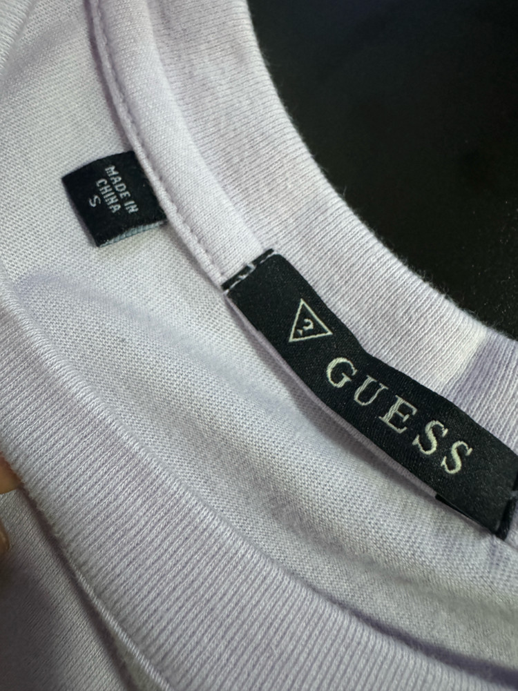 여성 게스 Guess 스펠아웃 반팔 티셔츠 S 연보라 이미지