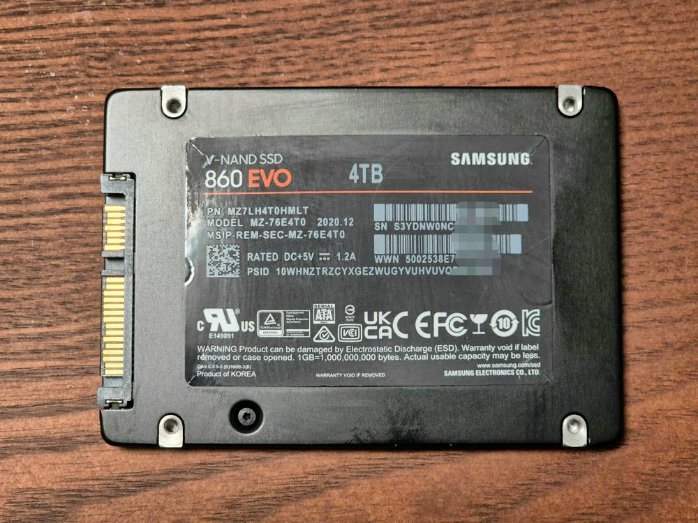 Samsung SSD 860 EVO 4TB (SATA) 이미지