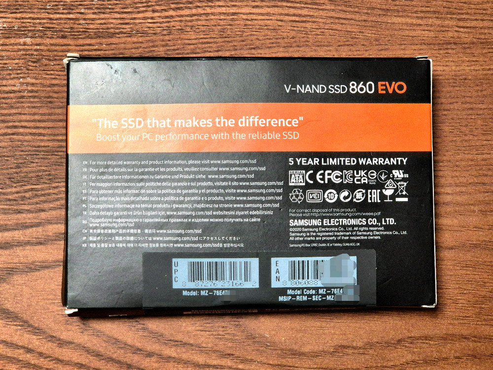Samsung SSD 860 EVO 4TB (SATA) 이미지