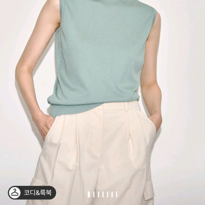 타임 실크 블렌드 모크넥 슬리브리스 니트 탑 랑방 마인 더캐시미어 시스템 오브제 sjsj 이미지