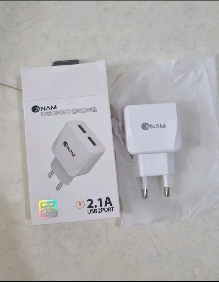 ANAM USB 2포트 2.1A 충전기 어댑터 휴대폰 새상품 이미지