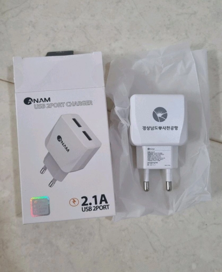 ANAM USB 2포트 2.1A 충전기 어댑터 휴대폰 새상품 이미지