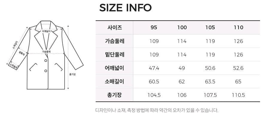 [미착용 제품] 마인드브릿지 울 혼방 더블 핸드메이드 코트 105 XL 사이즈 이미지