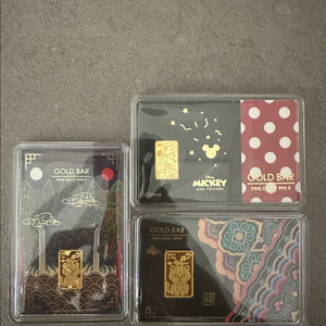 (급처)삼성금거래소 호작도 1g,한돈 과 미키 1g 골드바 이미지