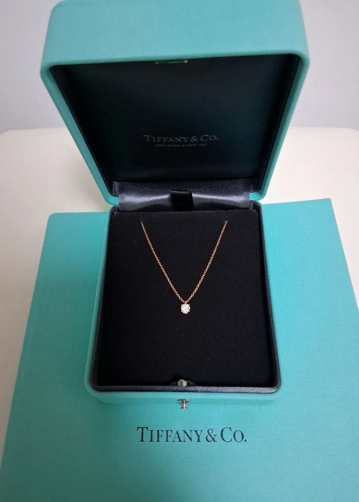티파니 2.7부 (0.27ct) 다이아 18k 로즈골드 솔리테어 목걸이 이미지