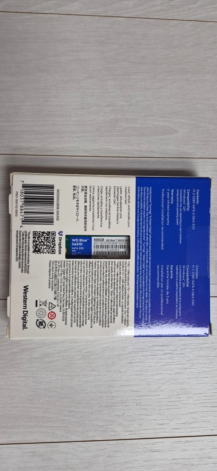 미개봉 WD SA510 SATA 500GB 이미지