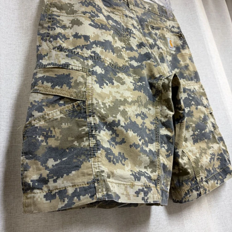 칼하트 디지털 카모 카고 쇼츠 반바지 W31 이미지