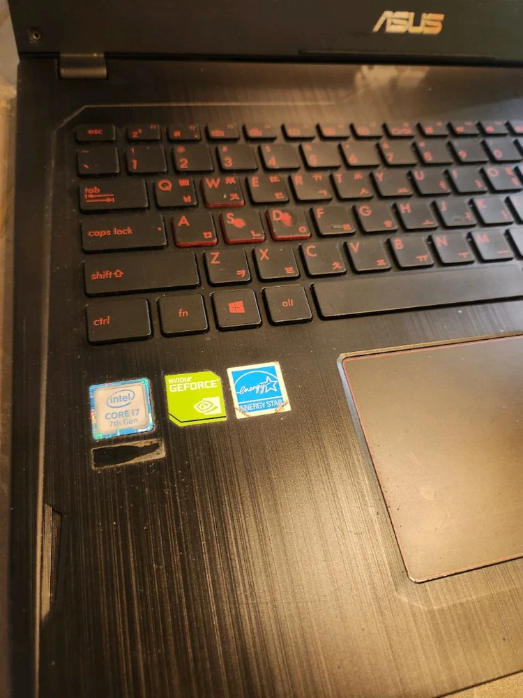 asus 게이밍 노트북 부품용 이미지