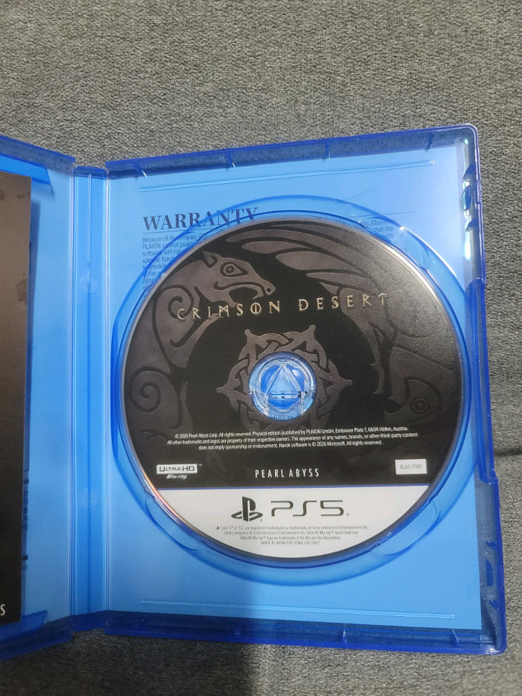 PS5 붉은사막 데이원 코드미사용 입니다. 이미지