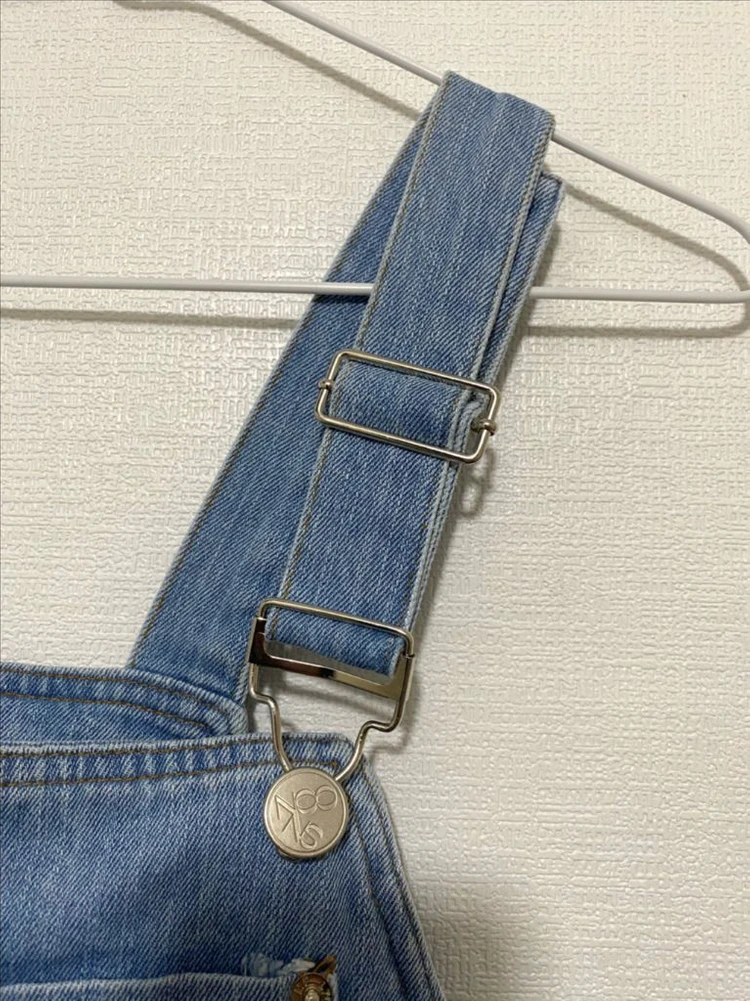 시눈 데님 오버롤 롱 원피스 이미지