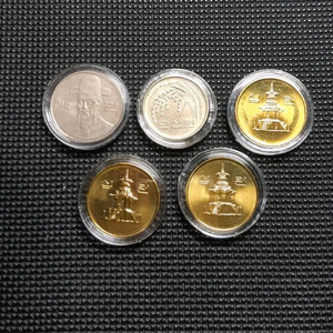 한국은행 1998년 100.50.10원등5종일괄.주화 화폐 동전 이미지