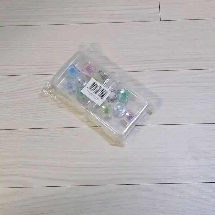 (새상품) led 키캡키링 피젯스피너 3구 5구 세트 불빛 피젯토이 딸깍이 이미지