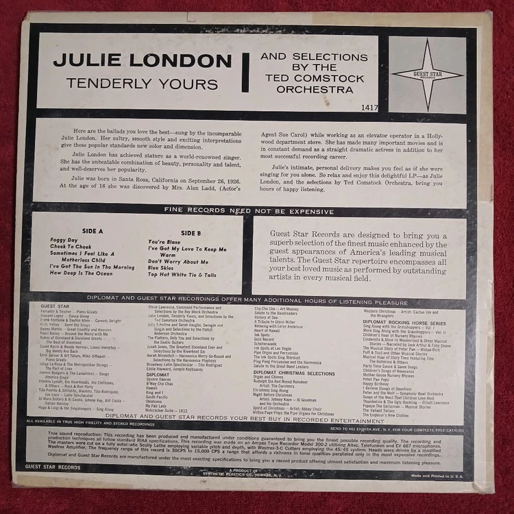 Julie london LP 2장 이미지