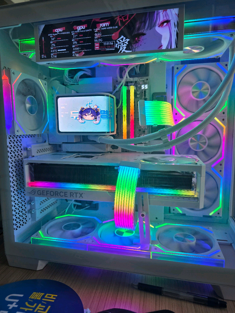 9950x3d2 96gb 5090화스트랄 끝판왕 본체팝니다 이미지