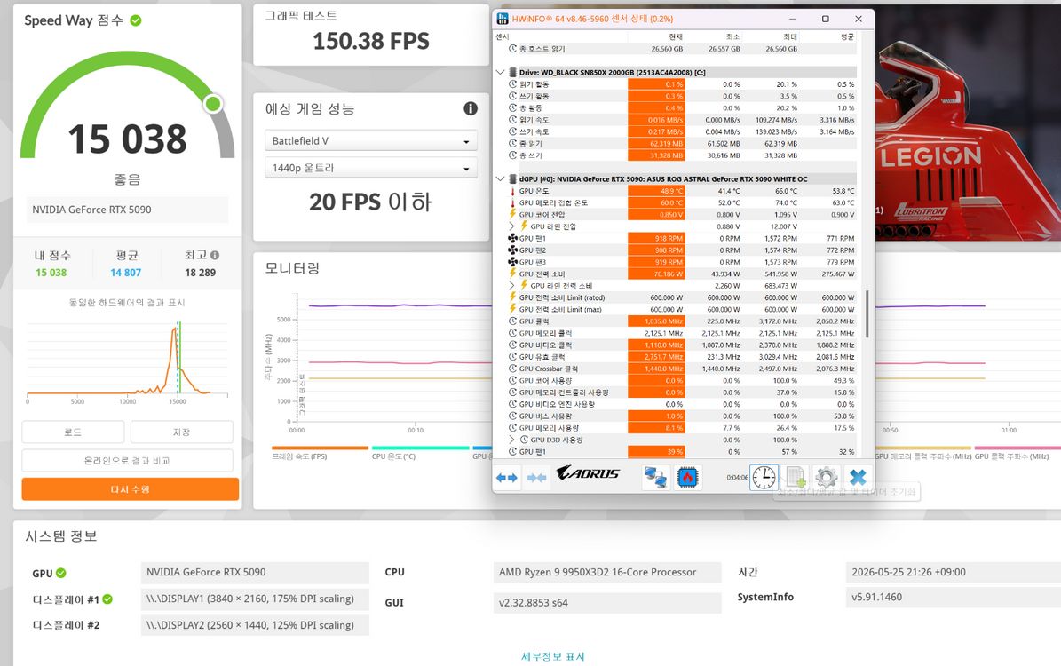 9950x3d2 96gb 5090화스트랄 끝판왕 본체팝니다 이미지