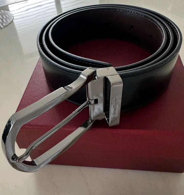 페라가모 Ferragamo 매장 정품 남성 가죽 벨트 미사용 새상품 이미지