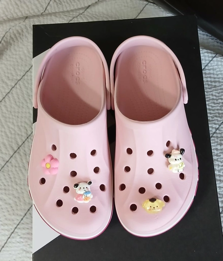 크록스정품 J3 220 바야밴드크록스 핑크 지비츠포함 이미지