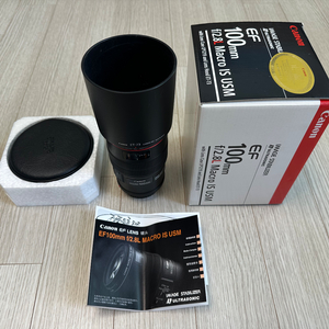 캐논 정품 EF 100mm F2.8 L Marco IS USM 백마엘 렌즈 판매합니다 이미지