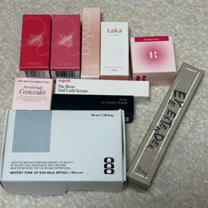 일괄)롬앤믈틴트,홀리카립앤치크,라카틴트,롬앤립밤,투크도화,자빈드서울프라이머,디어에이컨실러,에스쁘아,오아드선크림올리 이미지