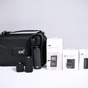 DJI 오즈모 포켓3 일반패키지 풀박스 + 배터리핸들 + 미니삼각대 + 확장어댑터 + 백팩마운트 + JJC케이스 이미지