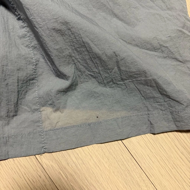 후드 스트링 경량 바람막이 롱점퍼 그레이 바스락회색간절기봄여름사파리야상 이미지