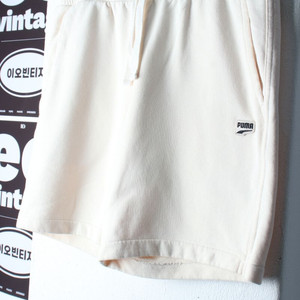 (L-XL) 퓨마 반바지 팬츠 아이보리 밴딩 올드스쿨 이미지
