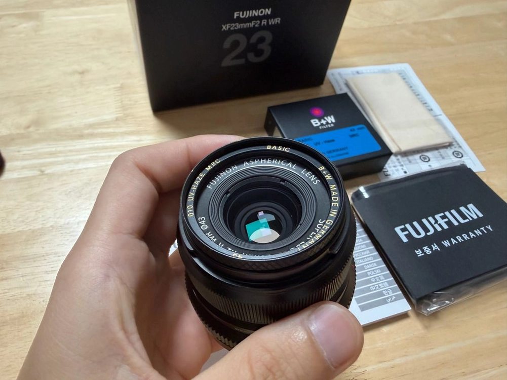 후지 xf 23mm f2 r wr 렌즈 , B+W 필터 이미지