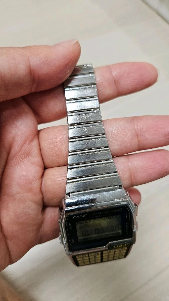 카시오 빈티지 dbc-1500 야광문자판 계산기 시계 이미지