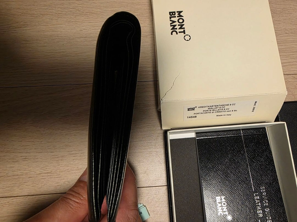 몽블랑 정품 14548 6CC 남자 반지갑 싸게 판매합니다 이미지