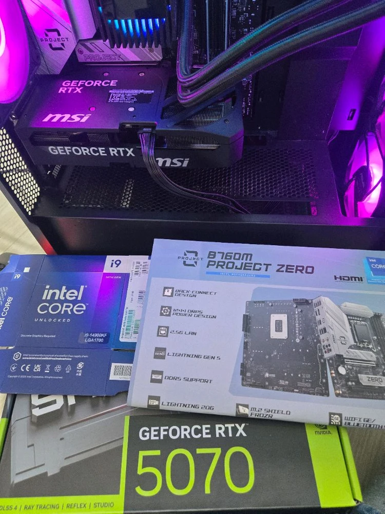 인텔 14900kf b760m btf ddr5 32gb 1tb 5070 1000w 팔아요 14900k f 정품 이미지
