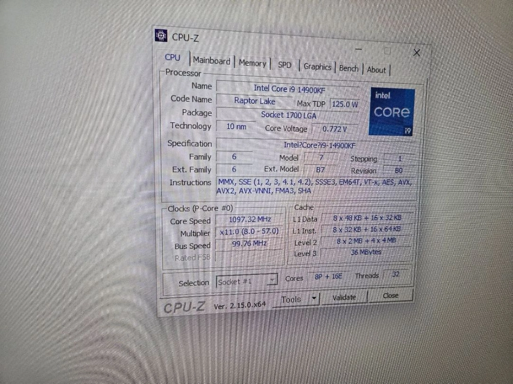 인텔 14900kf b760m btf ddr5 32gb 1tb 5070 1000w 팔아요 14900k f 정품 이미지