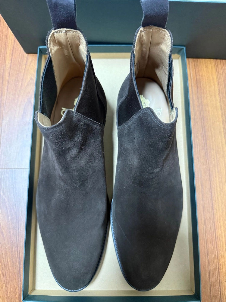 [판매] 크로켓앤존스 첼시8 Chelsea8 6.5E Dark Brown Suede City Sole 이미지
