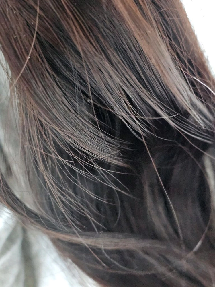 리본 집게 가발 웨이브 긴머리 포니테일 이미지