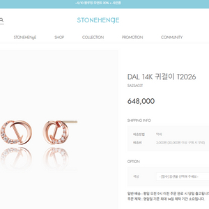14K 스톤헨지 T2026 DAL귀걸이 이미지
