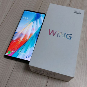 lg wing 128gb 엘지 윙 일루젼 스카이 튜닝폰 미개통 휴대폰 스마트폰 판매합니다. 이미지