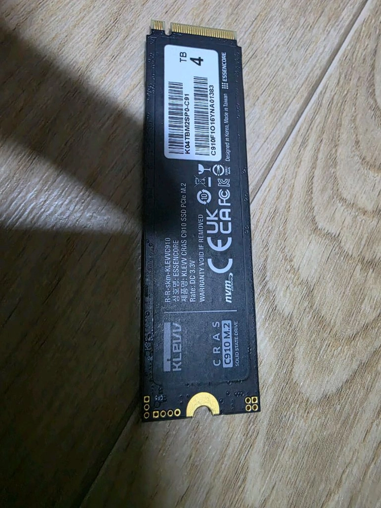 KLEVV C910 m.2 4TB 파인인포 정품 이미지