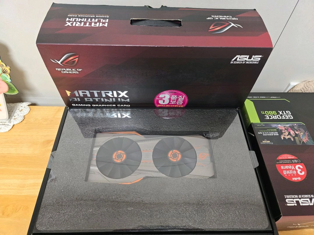 ASUS MATRIX GTX980TI 풀박스 2장 그래픽카드 이미지