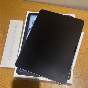 아이패드 에어 11 M4 128GB 블루 + 애플펜슬 USB-C + 키보드케이스 풀박스 (급처 출국정리) 이미지