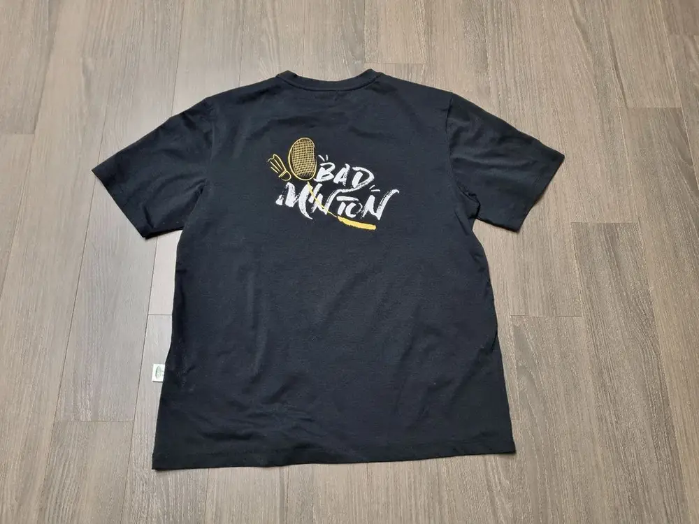 테크니스트 블랙 배드민턴 반팔티 90 (XL) 이미지