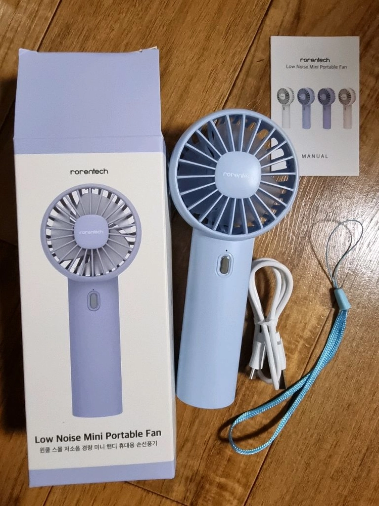 로렌테크 저소음 미니 휴대용 선풍기 새것. 이미지