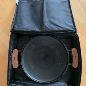 무쎄 무쇠 솥뚜껑불판 33cm H5 인덕션 코팅 주물 판매 (가방포함) 이미지