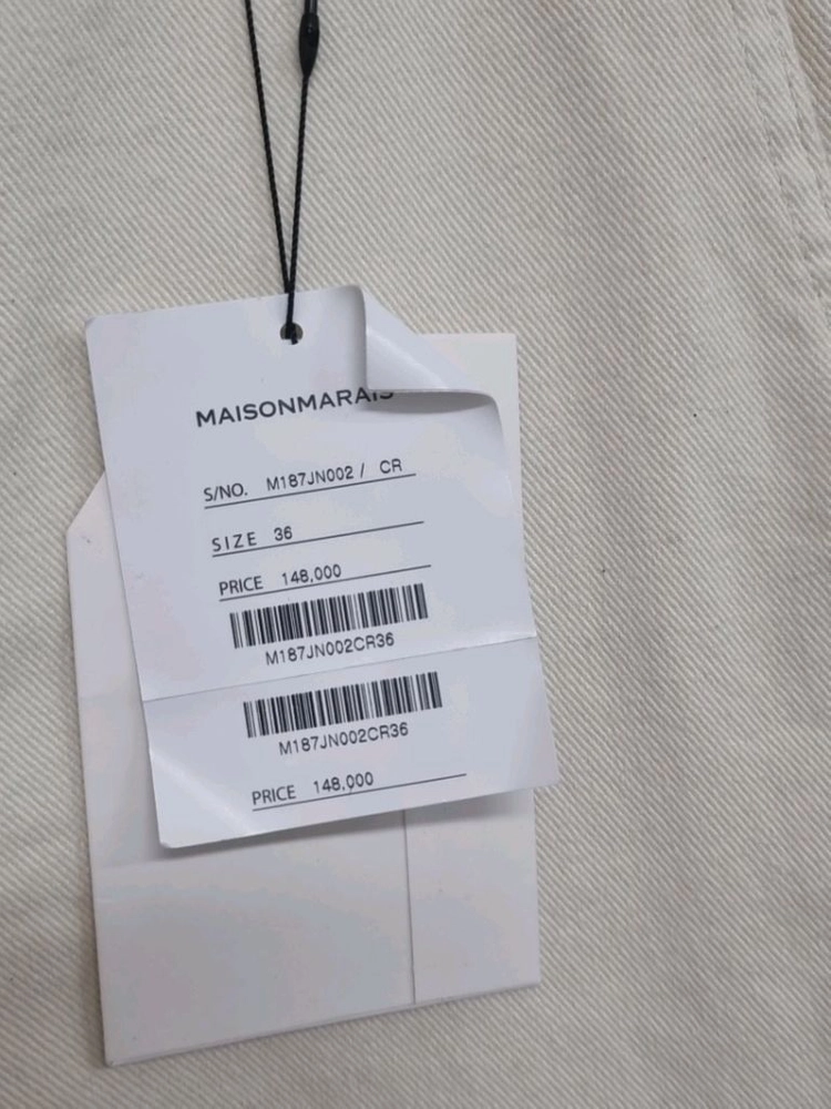 메종마레 코튼 부츠컷 팬츠 36 새상품 아이보리내용 이미지