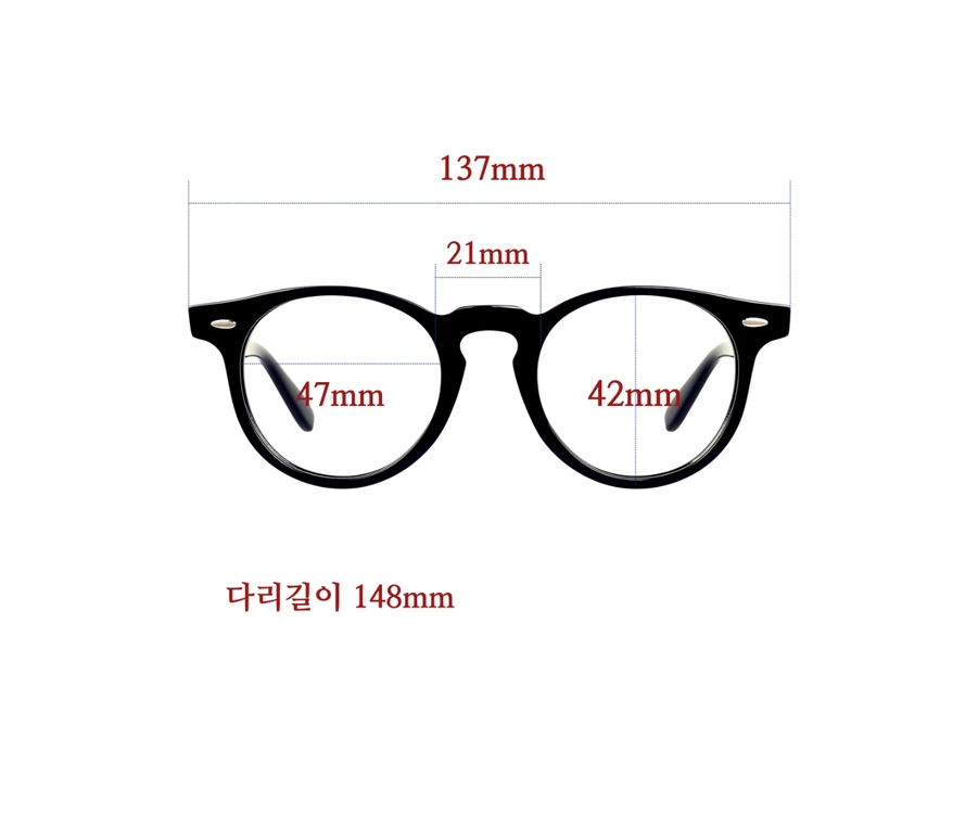 TH1004, 47사이즈 원형안경 이미지
