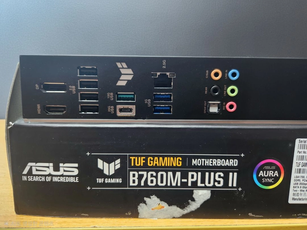 ASUS TUF GAMING B760M-PLUS II 메인보드 풀박스(A/S ~ 2028.6.20) 이미지