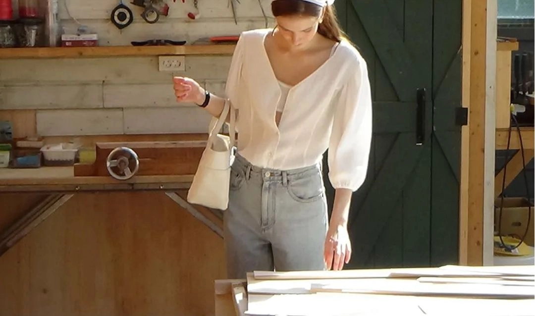샵엠 빈 링클 블라우스 bean wrinkle blouse 이미지