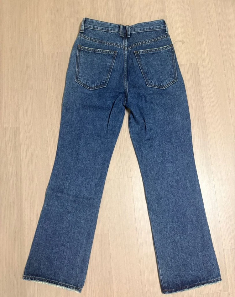식스앤어하프 High rise relaxed flare storm blue-size small(24-25) 이미지